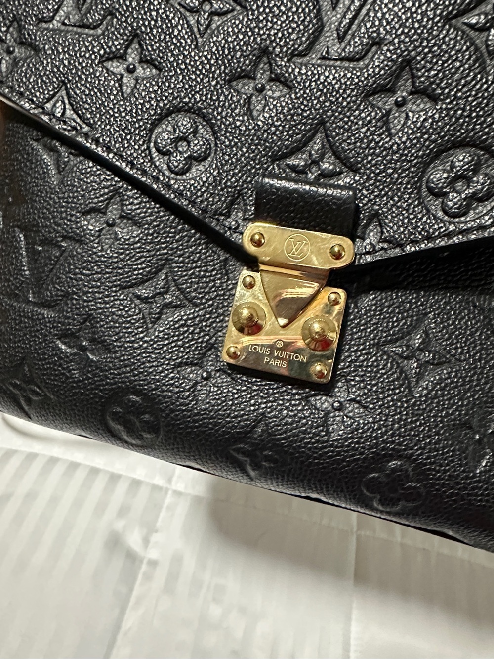 Louis Vuitton Black Monogram Empreinte Shoulder Pochette Metis Noir - Picture 8 of 17